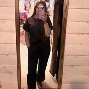 Black two piece casual set